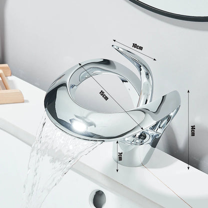Waterfall Basin Faucet Deck Mounted