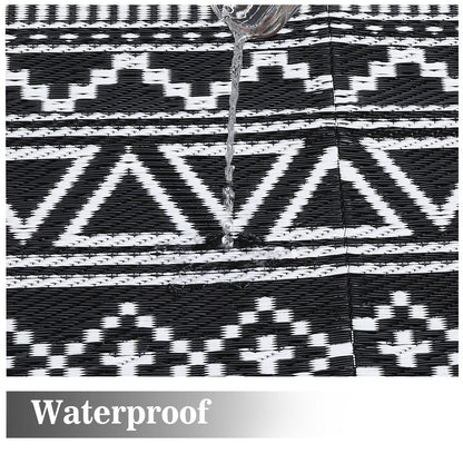Reversible Waterproof 6x9 Patio Plastic Straw Rug