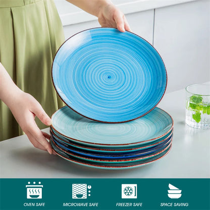 Blue Green Ceramic Plates and Bowls