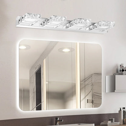 4-Head Crystal Mirror Light LED Wall Sconce