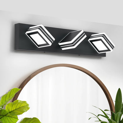 LED Black/Chrome Vanity Lights