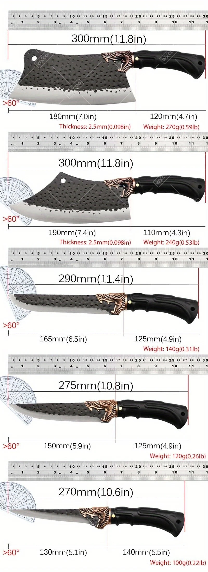 Chef Knife Set Forged Stainless Steel