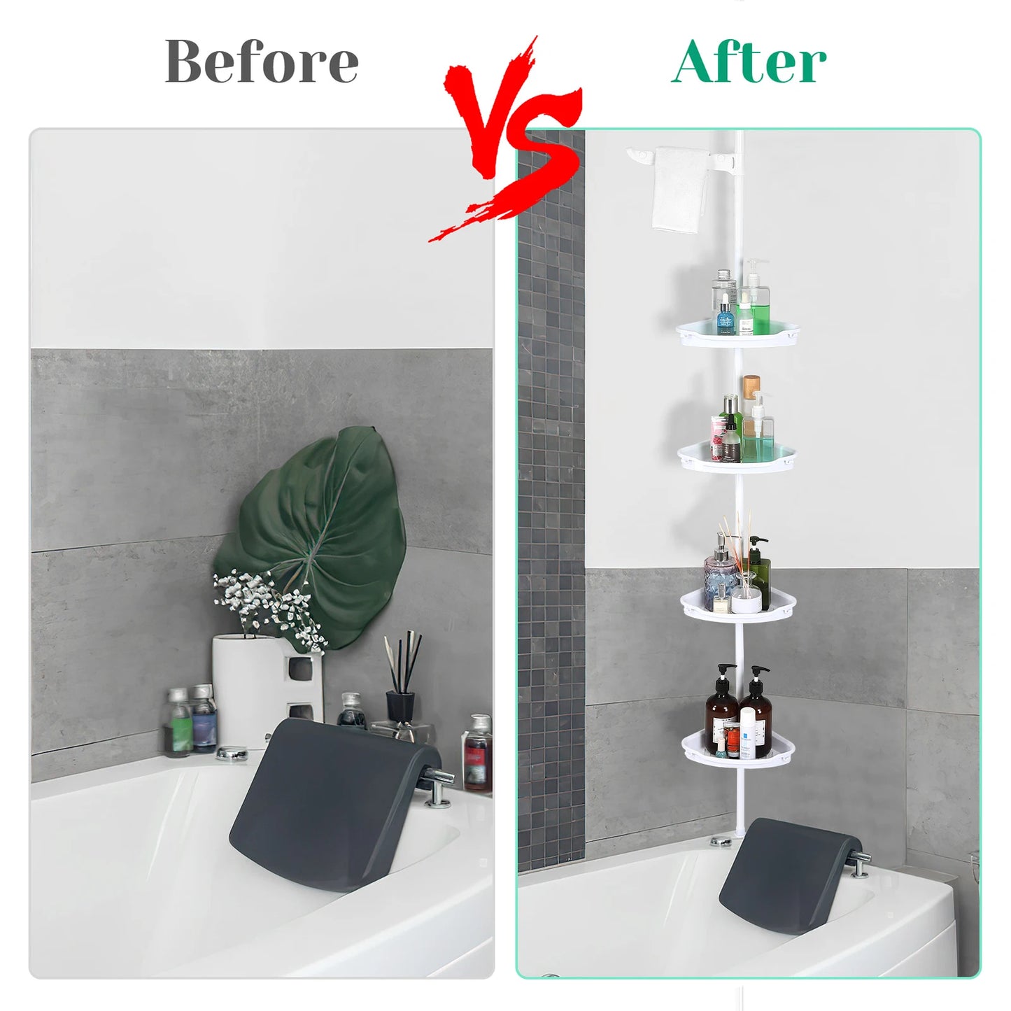 Corner Shower Caddy with Tension Pole