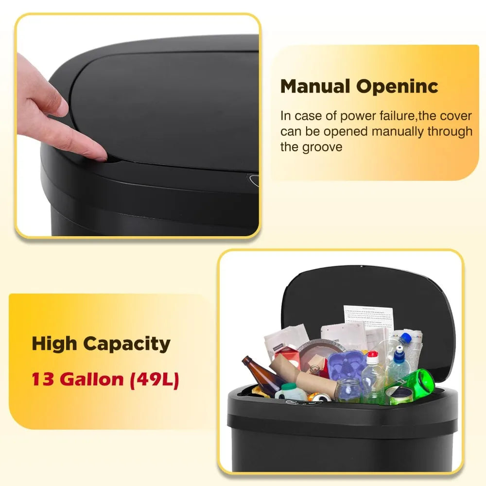 Trash Can with Automatic Lid