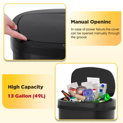 Trash Can with Automatic Lid
