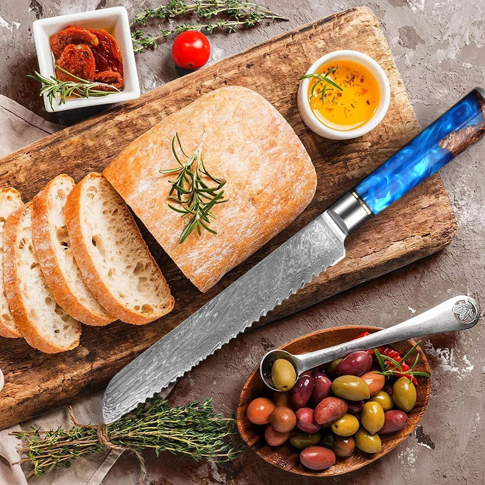 Damascus Steel Kitchen Knife Set