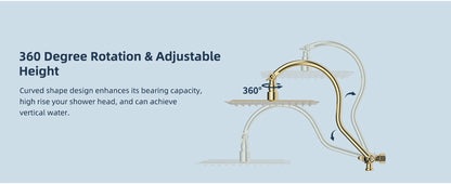 Rainfall Shower Head Handheld Spray Combo