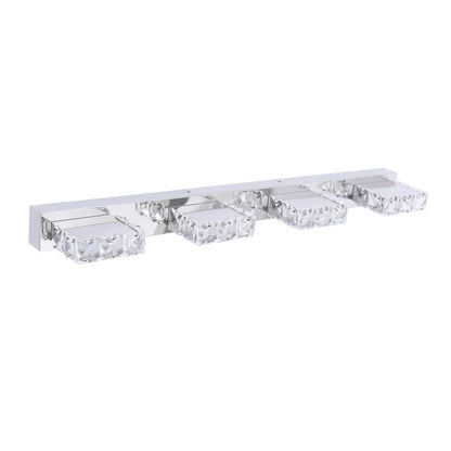 4-Head Crystal Mirror Light LED Wall Sconce