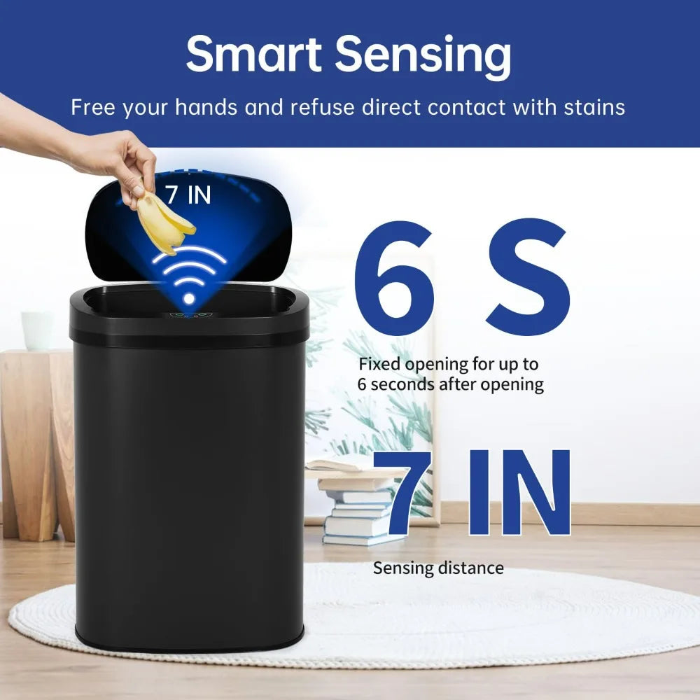 Trash Can with Automatic Lid