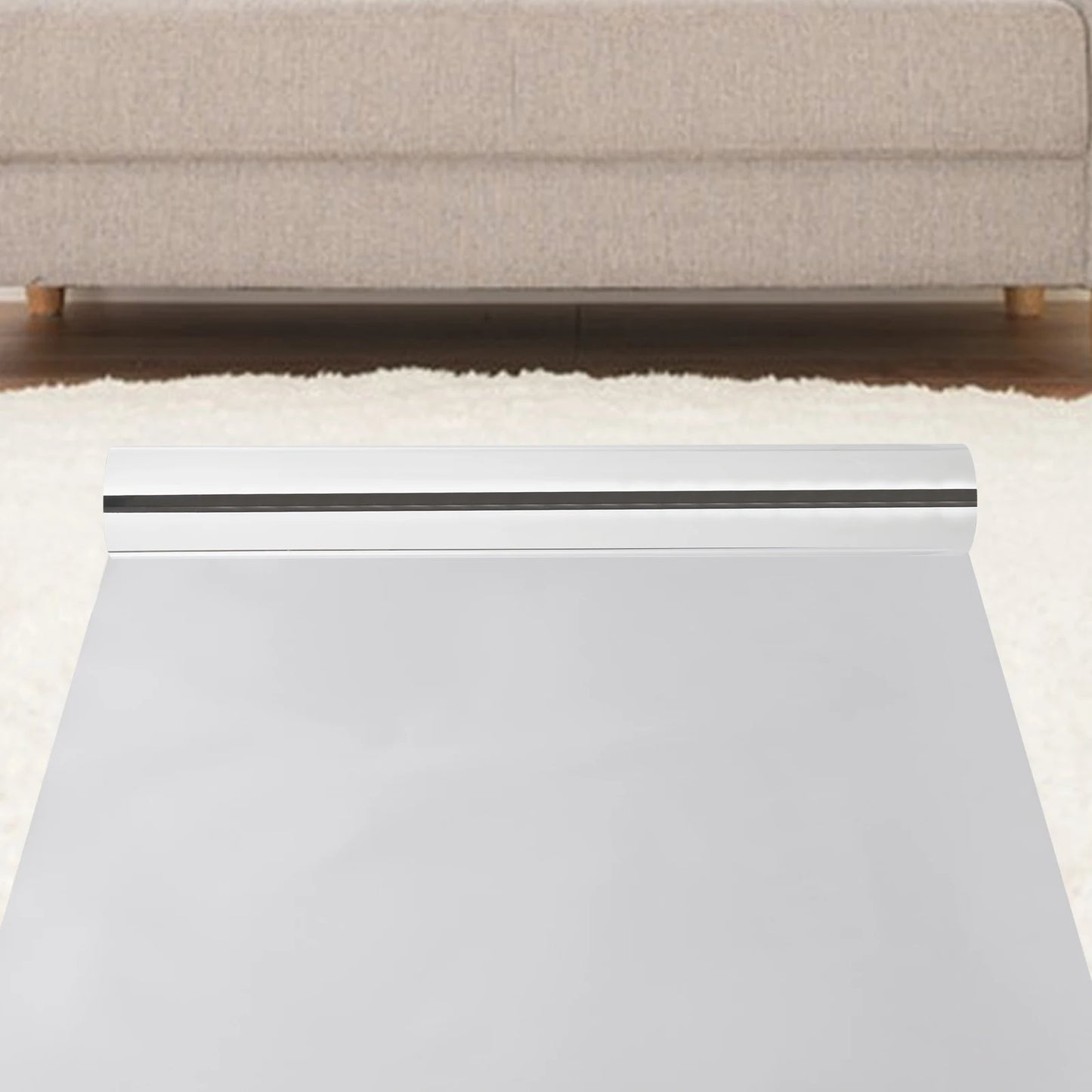 3.3 foot by 33 foot Double Sided Silver Mirror Aisle Runner Indoor/Outdoor