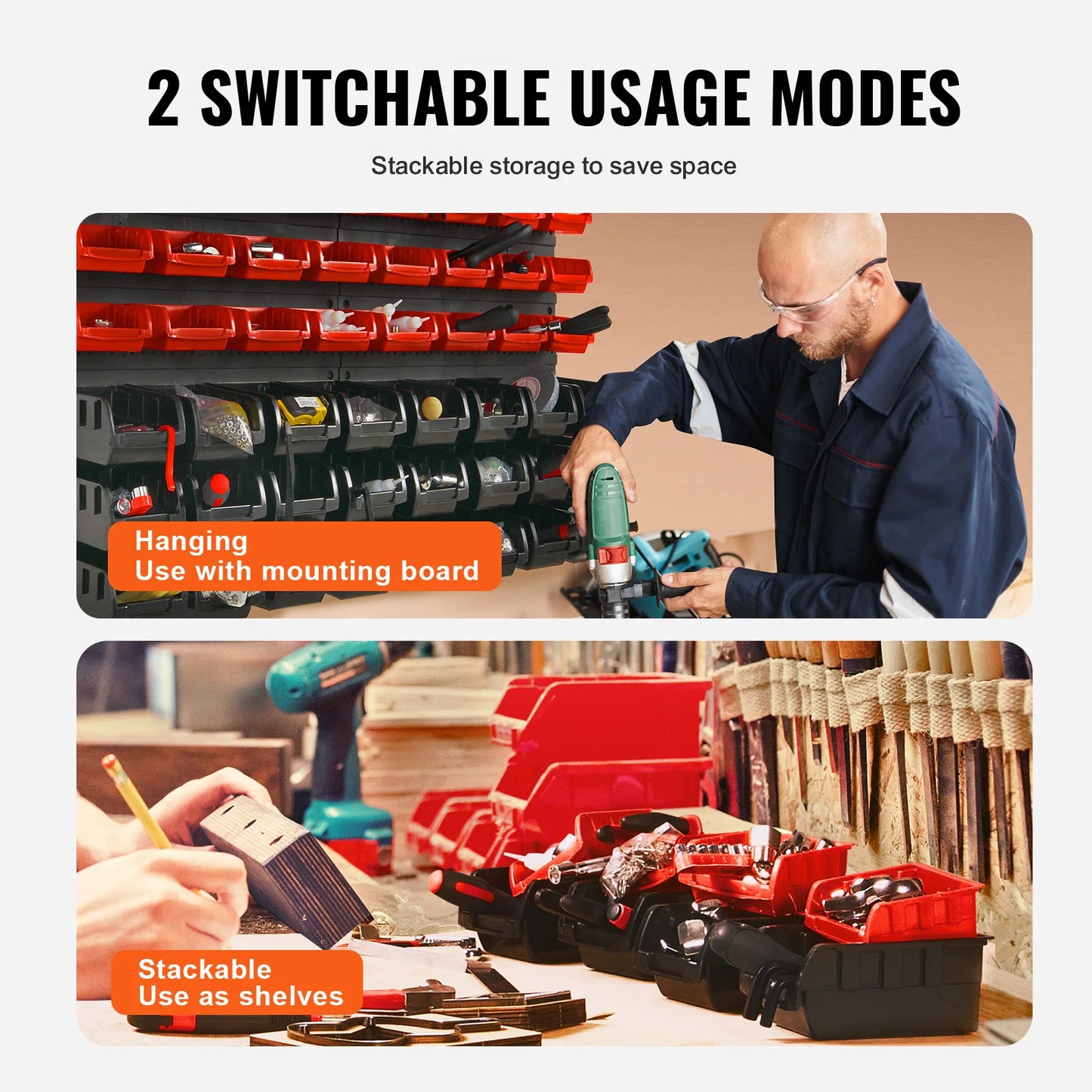 48pcs Parts Storage Bins