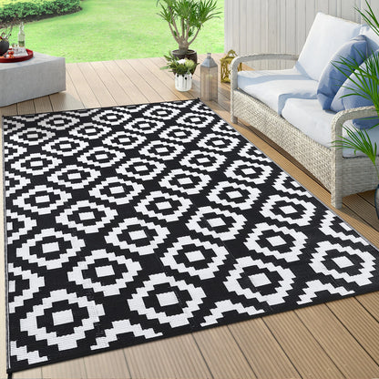 Outdoor Rug Plastic Straw Reversible  Rug