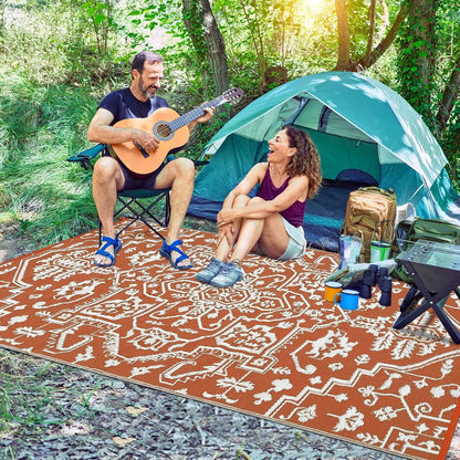 Waterproof Outdoor Rug Stain-Resistant Plastic Straw Carpet