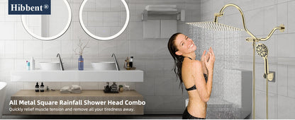Rainfall Shower Head Handheld Spray Combo