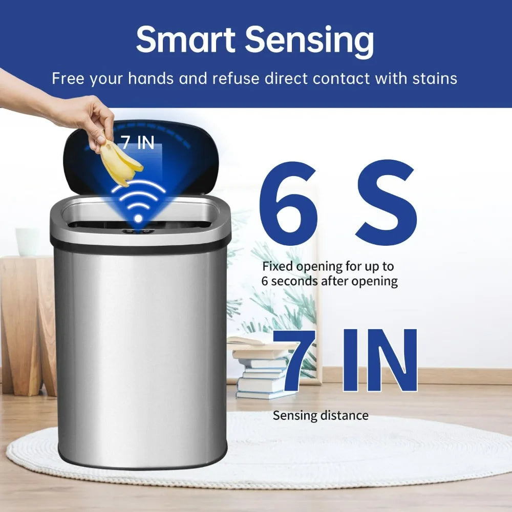 Trash Can with Automatic Lid