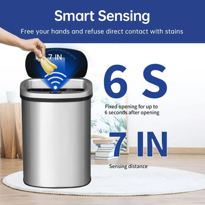 Trash Can with Automatic Lid