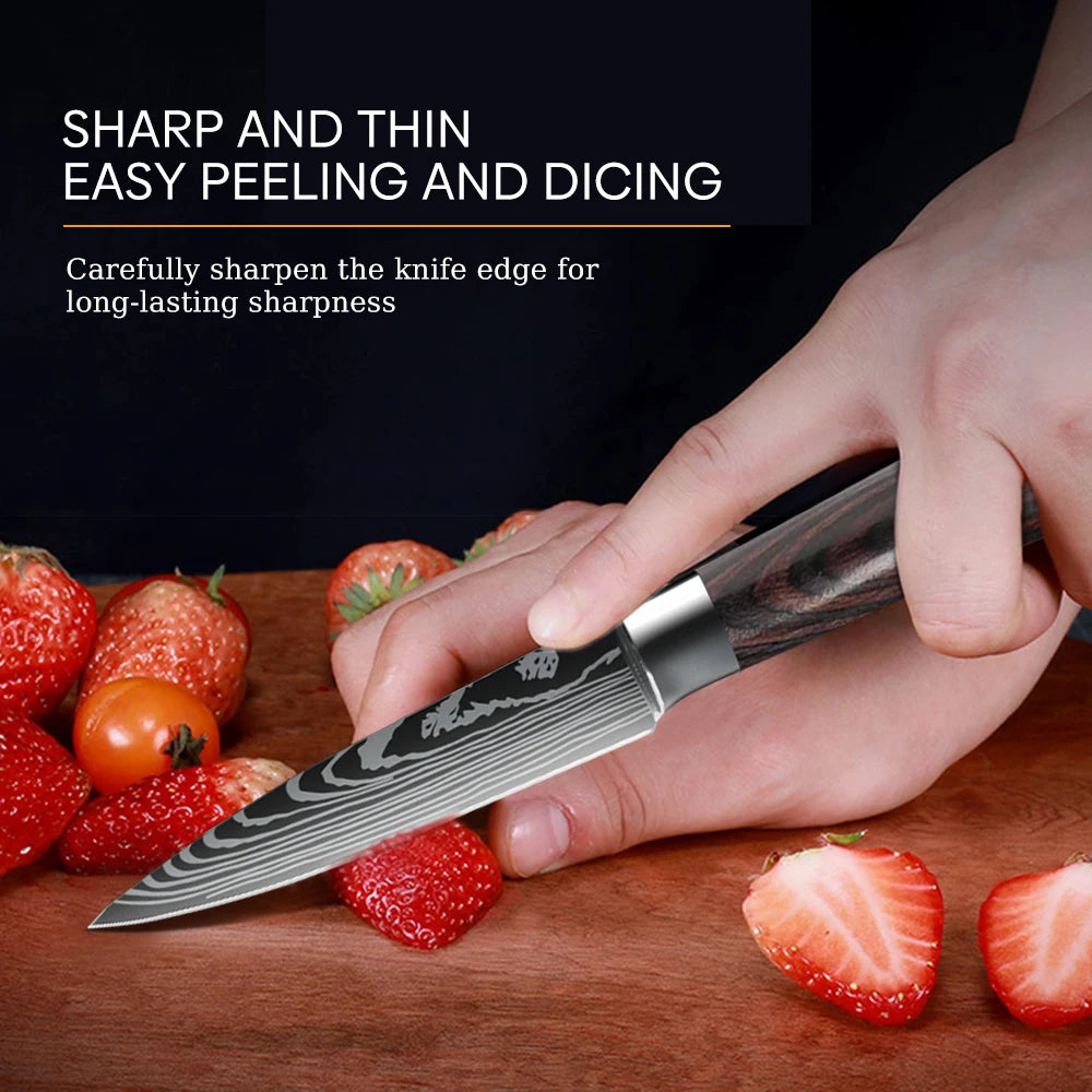 3 Piece High Carbon Stainless Steel Chef Knife set