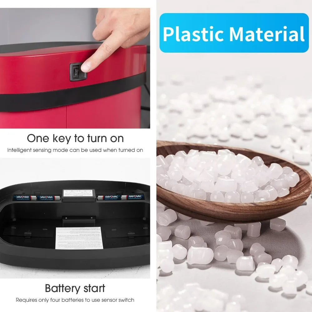 Trash Can with Automatic Lid