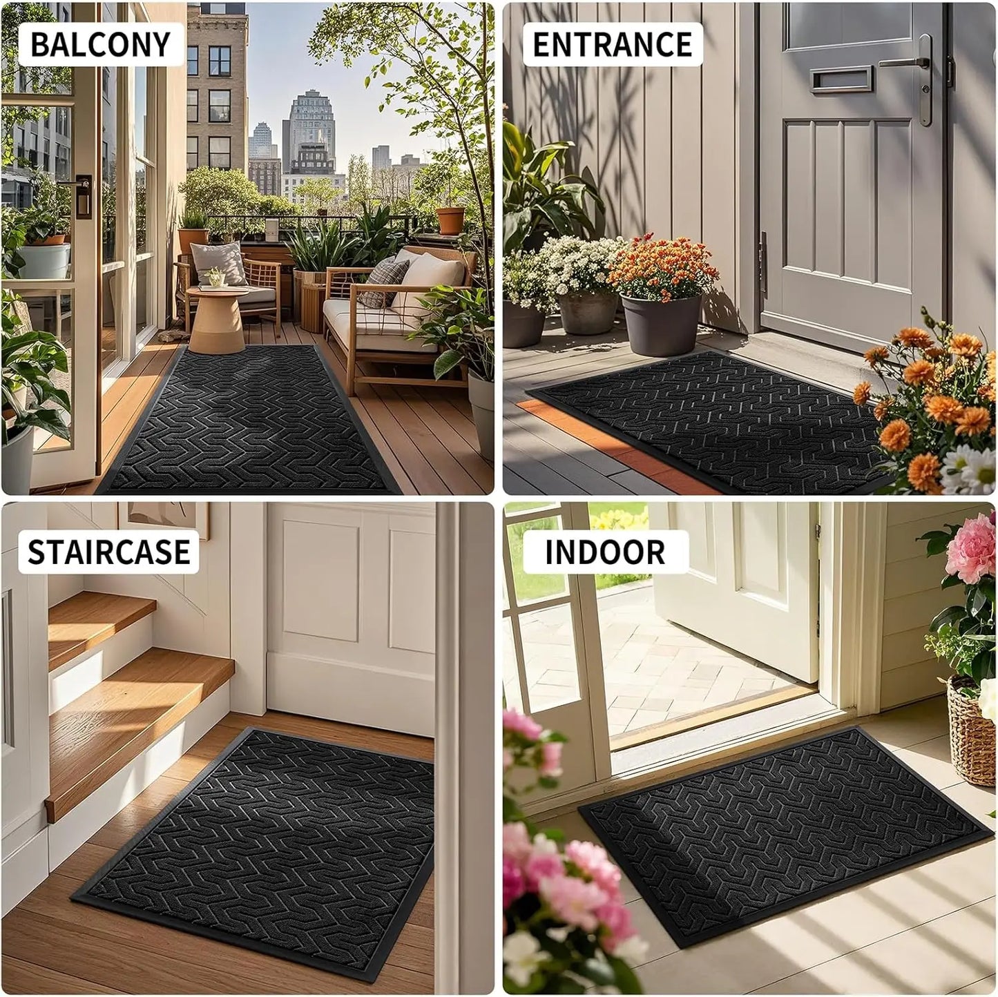 Large Door Mat 36x24, Waterproof Heavy Duty