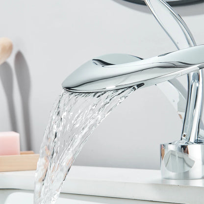 Waterfall Basin Faucet Deck Mounted
