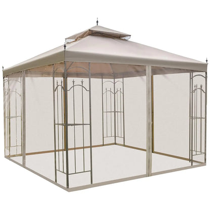 10x10ft Outdoor Retractable Pergola Canopy Metal Patio Shade Shelter for Backyard Porch Party Garden Grill Gazebo, Customized