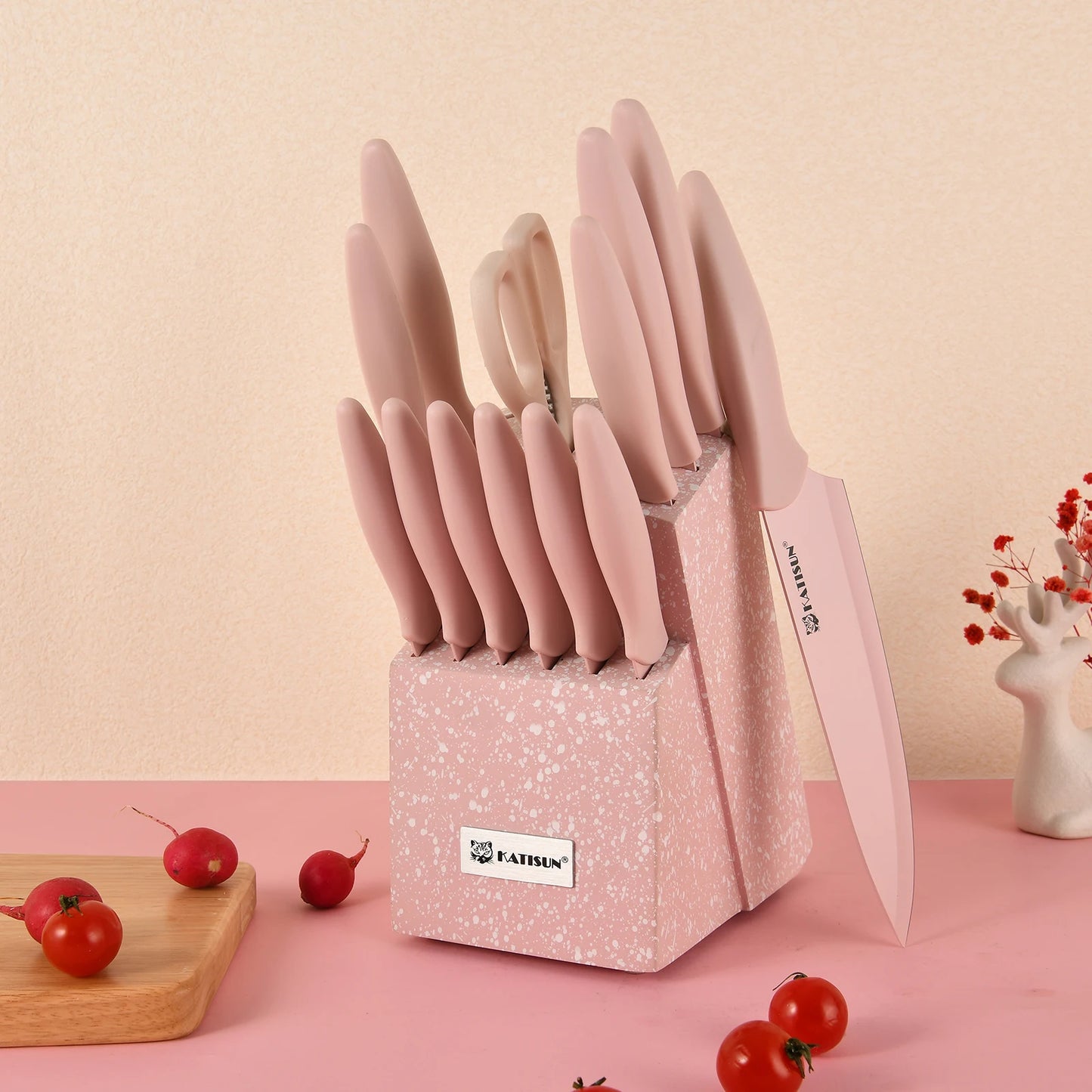 Pink Kitchen Knife Set