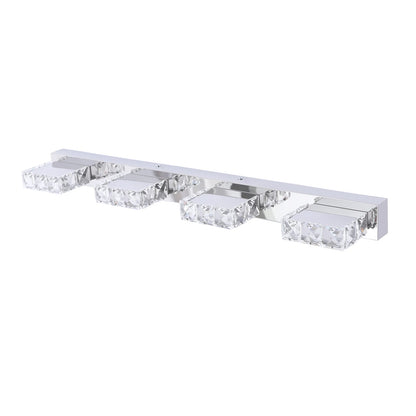 4-Head Crystal Mirror Light LED Wall Sconce