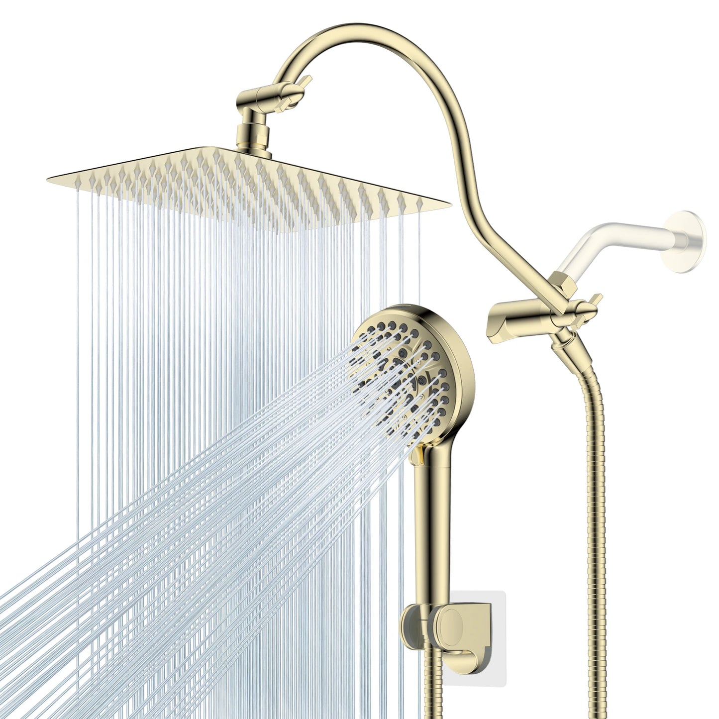 Rainfall Shower Head Handheld Spray Combo