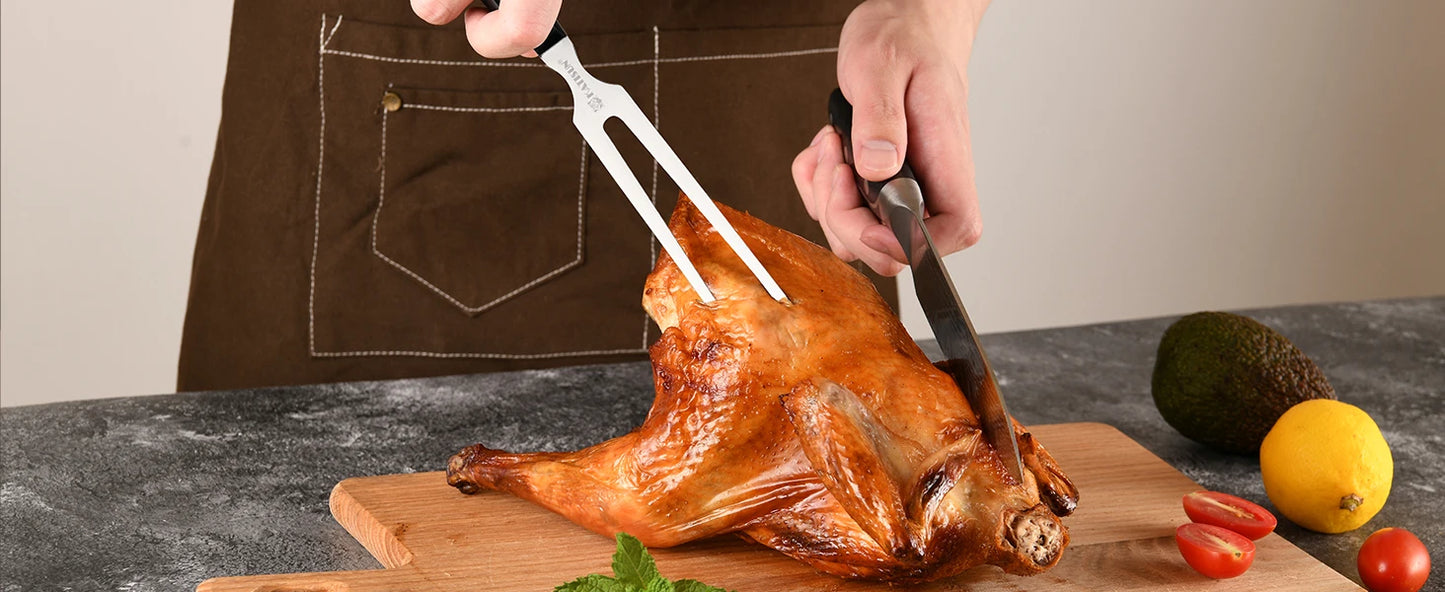 Carbon Steel Knife Block Set