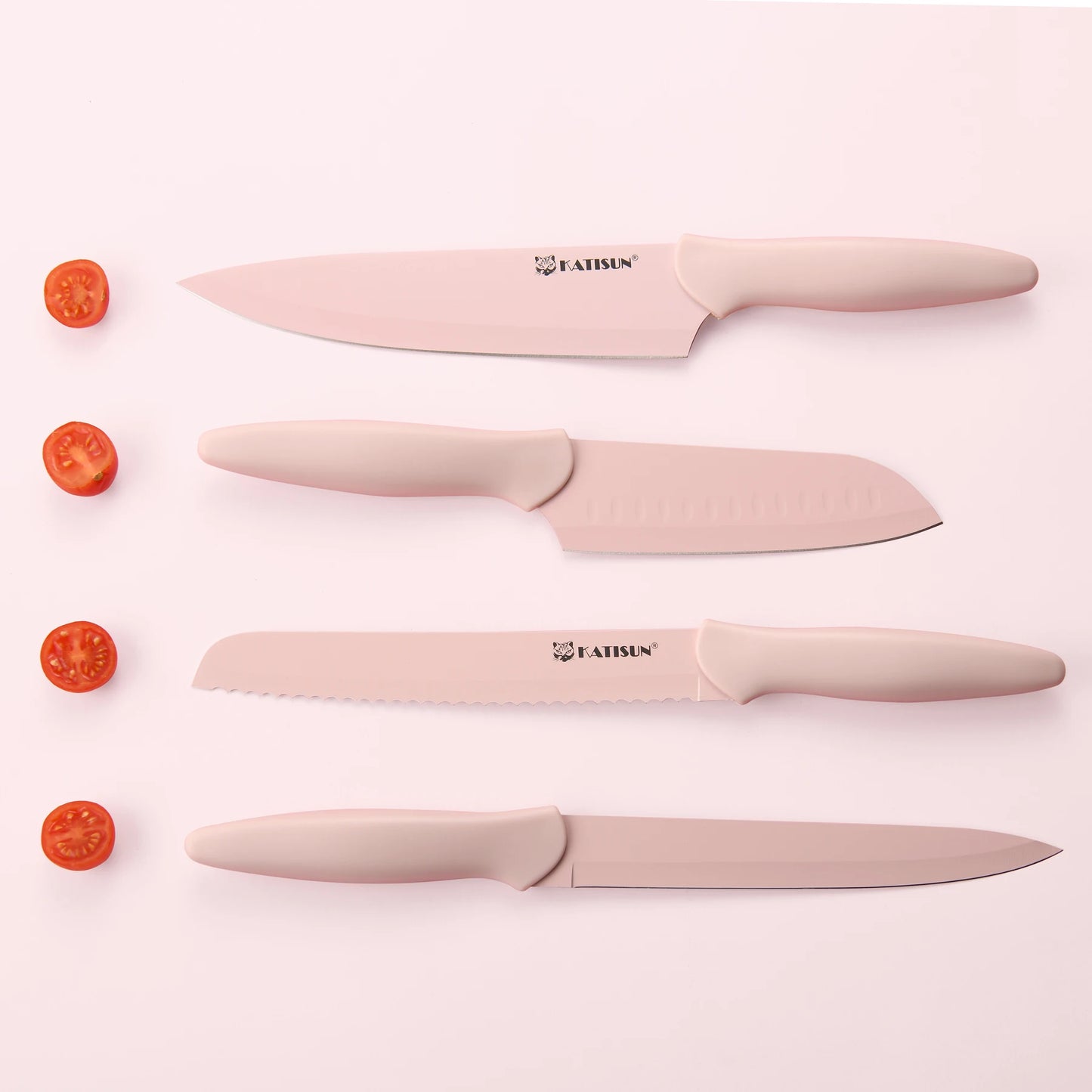 Pink Kitchen Knife Set