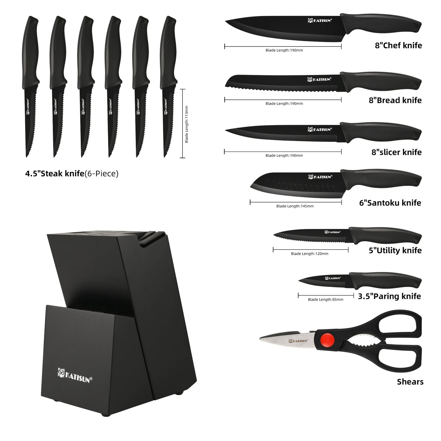 Carbon Steel Knife Set