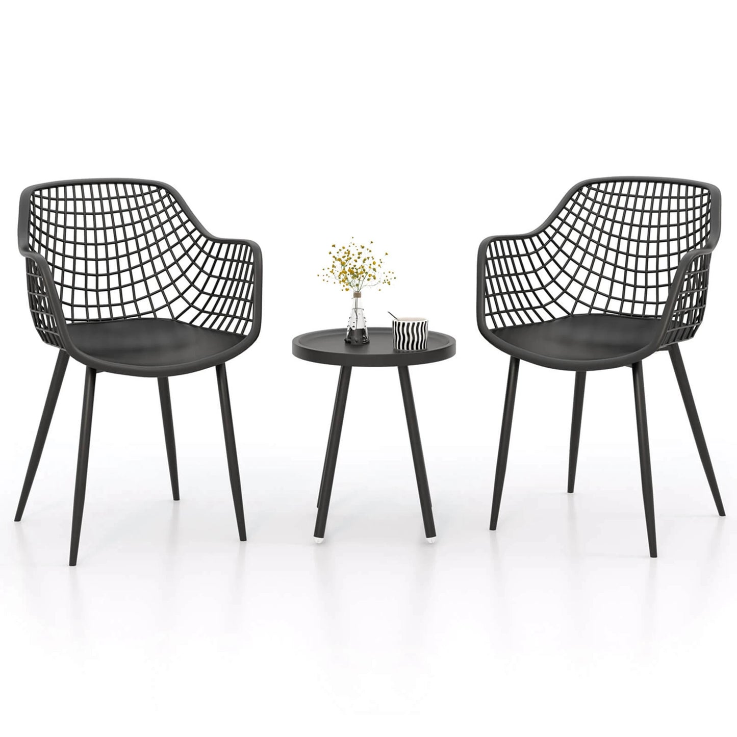 Heavy Duty Patio Bistro Set Table and 2 Chairs