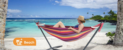 Hammock with Adjustable Stand- w/Storage Bag, 600lb Capacity