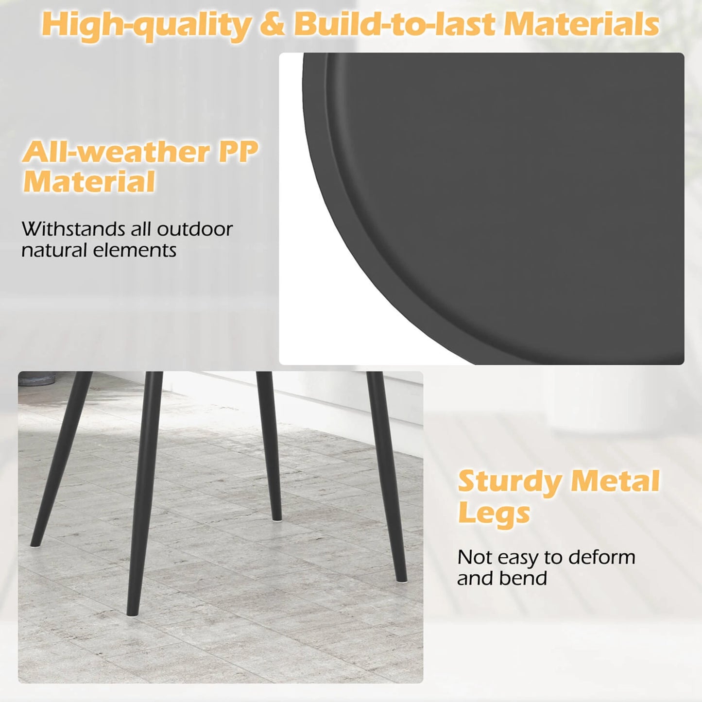 Heavy Duty Patio Bistro Set Table and 2 Chairs