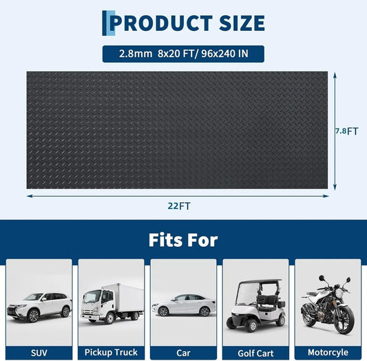 7.8 x 22 ft Garage Floor Mat