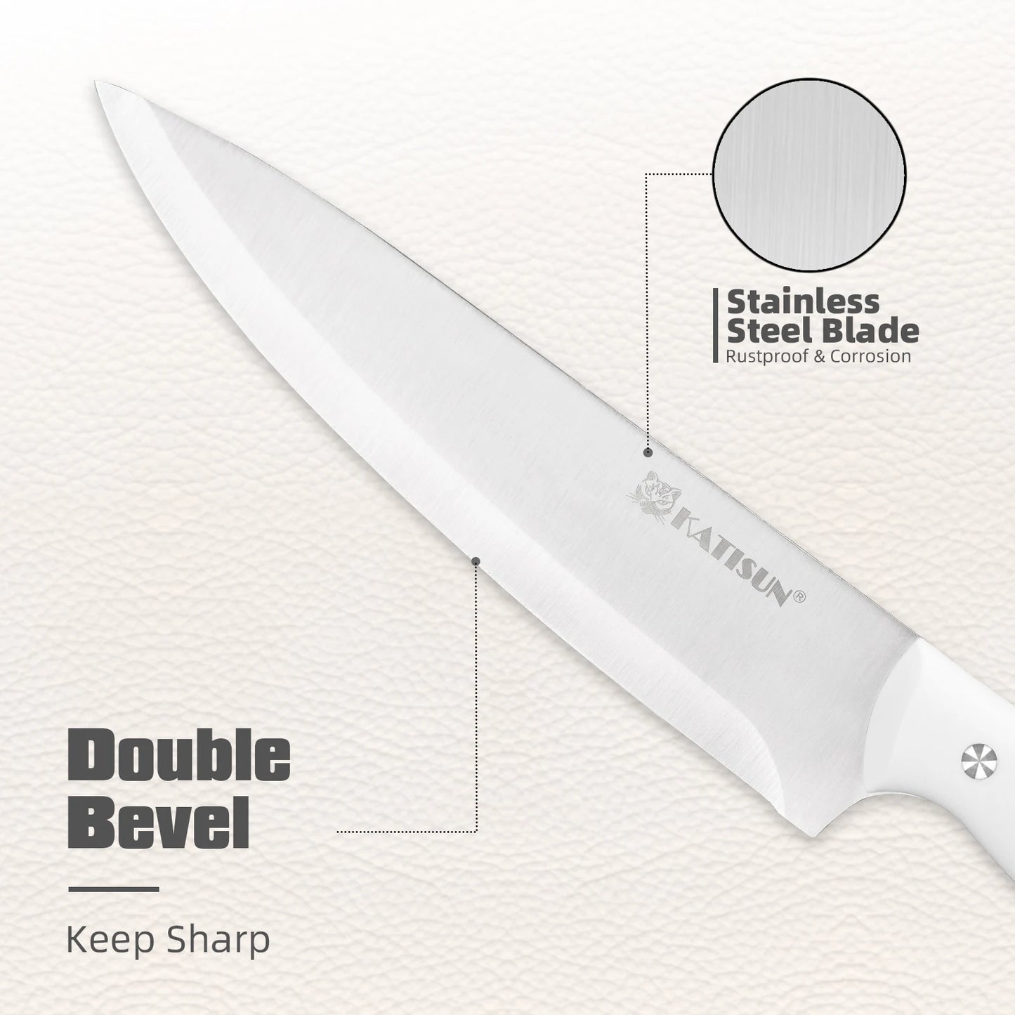 White Knife Set