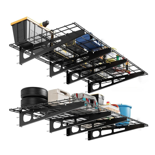 2 Pack Garage Basement Shelving Wall Mounted,