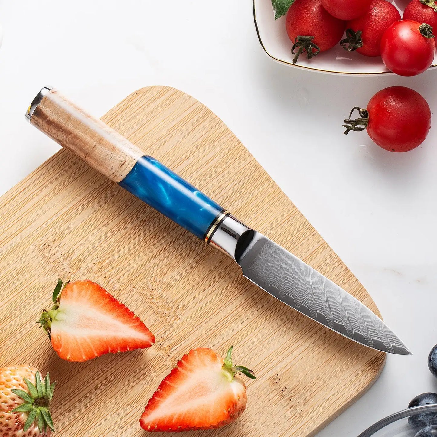 Damascus Steel Kitchen Knife Set