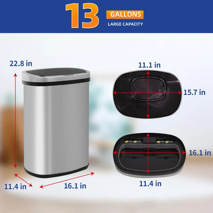 Trash Can with Automatic Lid