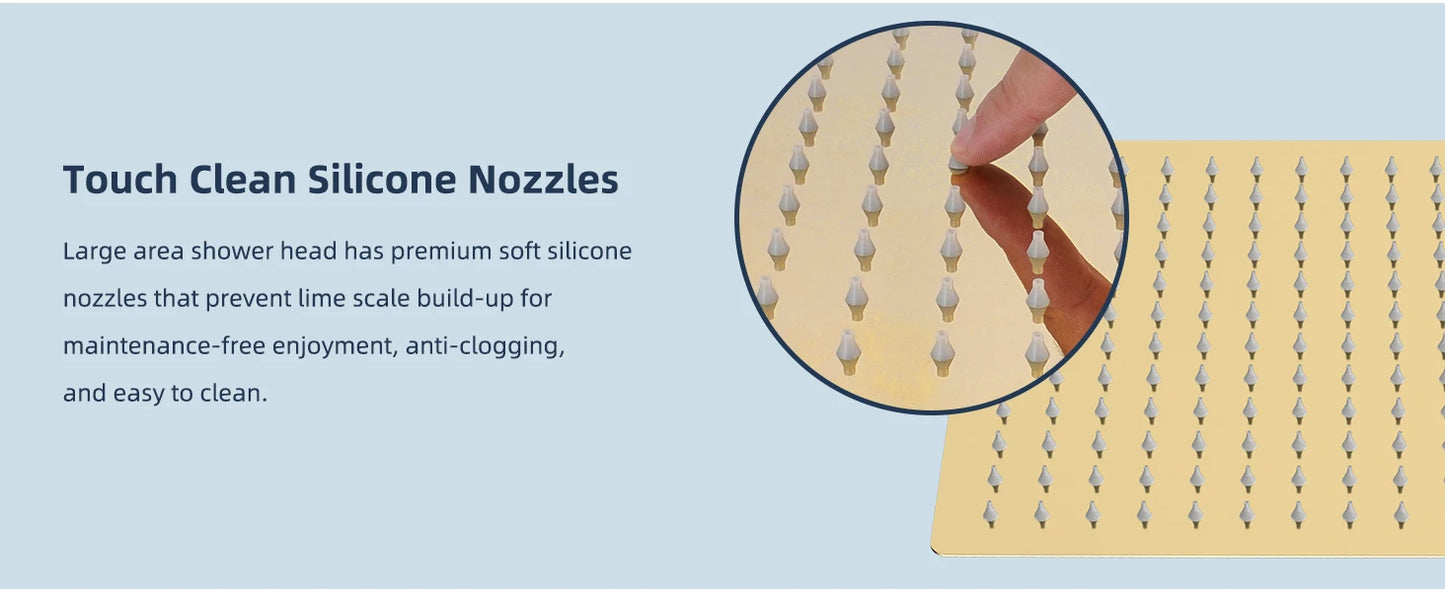 Rainfall Shower Head Handheld Spray Combo