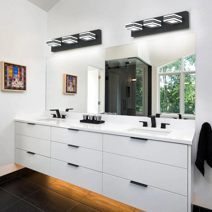 LED Black/Chrome Vanity Lights