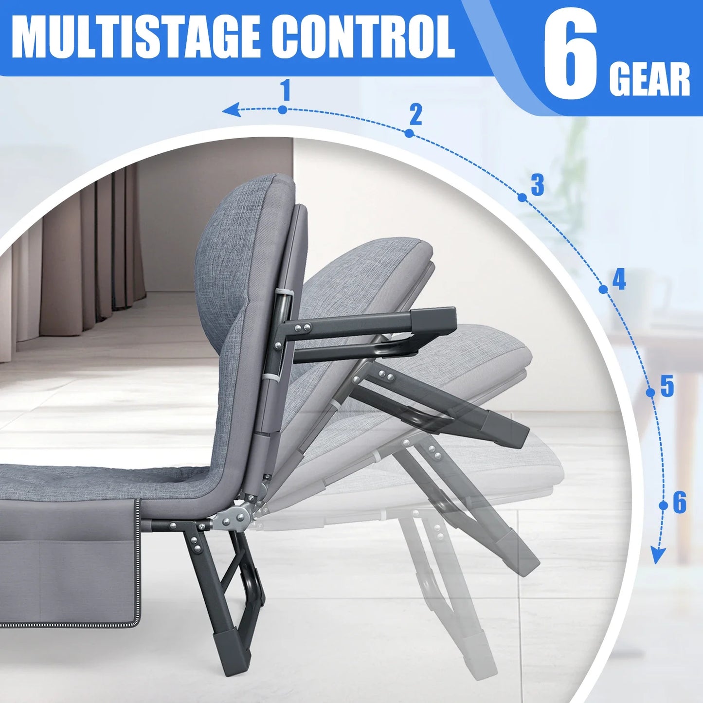 Folding Single Sofa Bed, Nap Lounge Chair