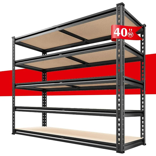 72''H Storage Shelves 5 Tier Metal