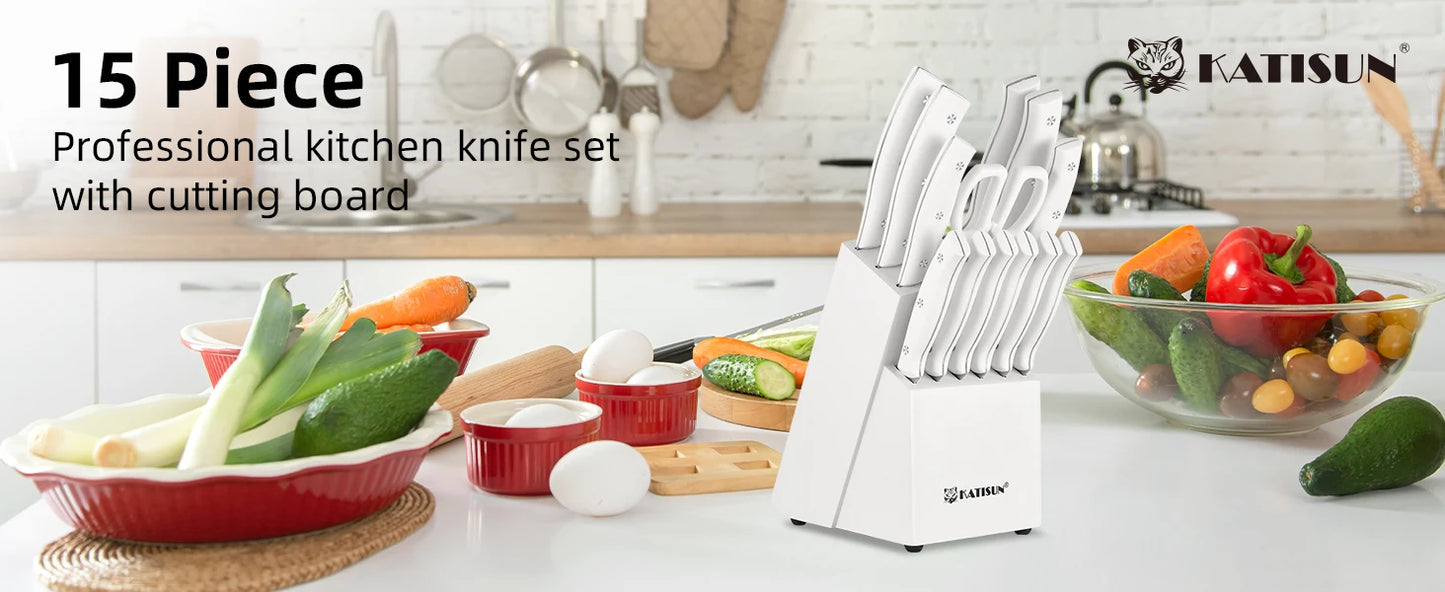 White Knife Set
