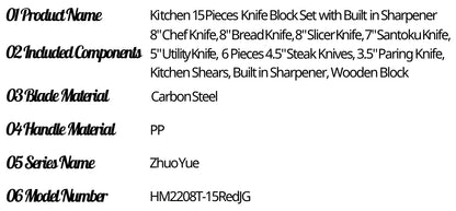 Kitchen Knife Block Set