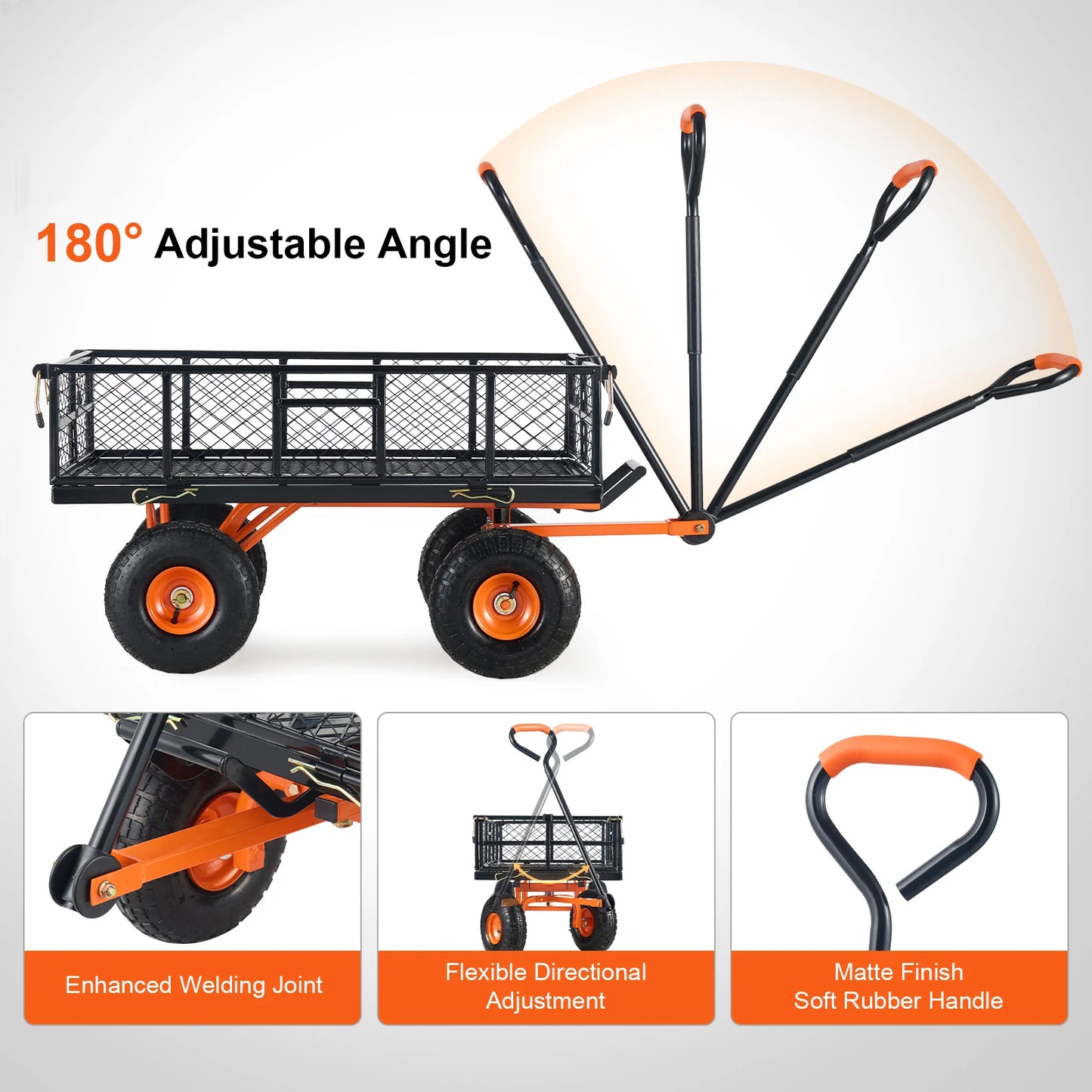 Sturdy Metal Garden Cart