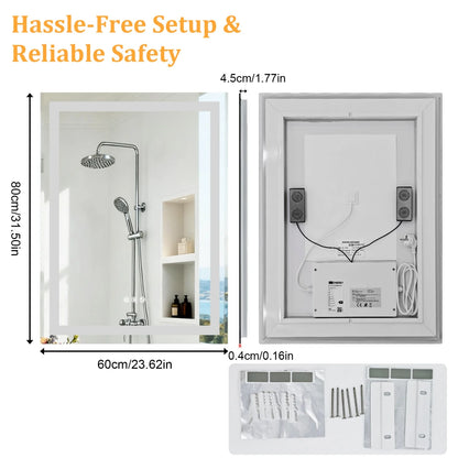 LED Bathroom Mirror Built-in Bluetooth Speaker