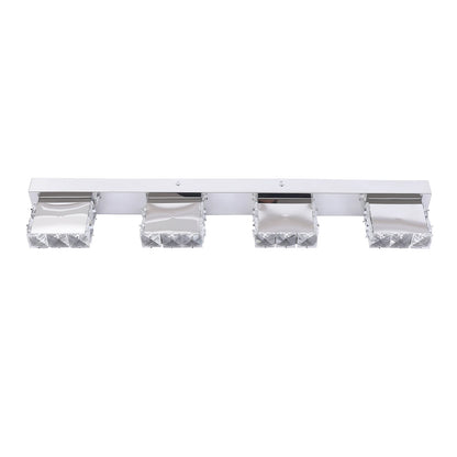 4-Head Crystal Mirror Light LED Wall Sconce