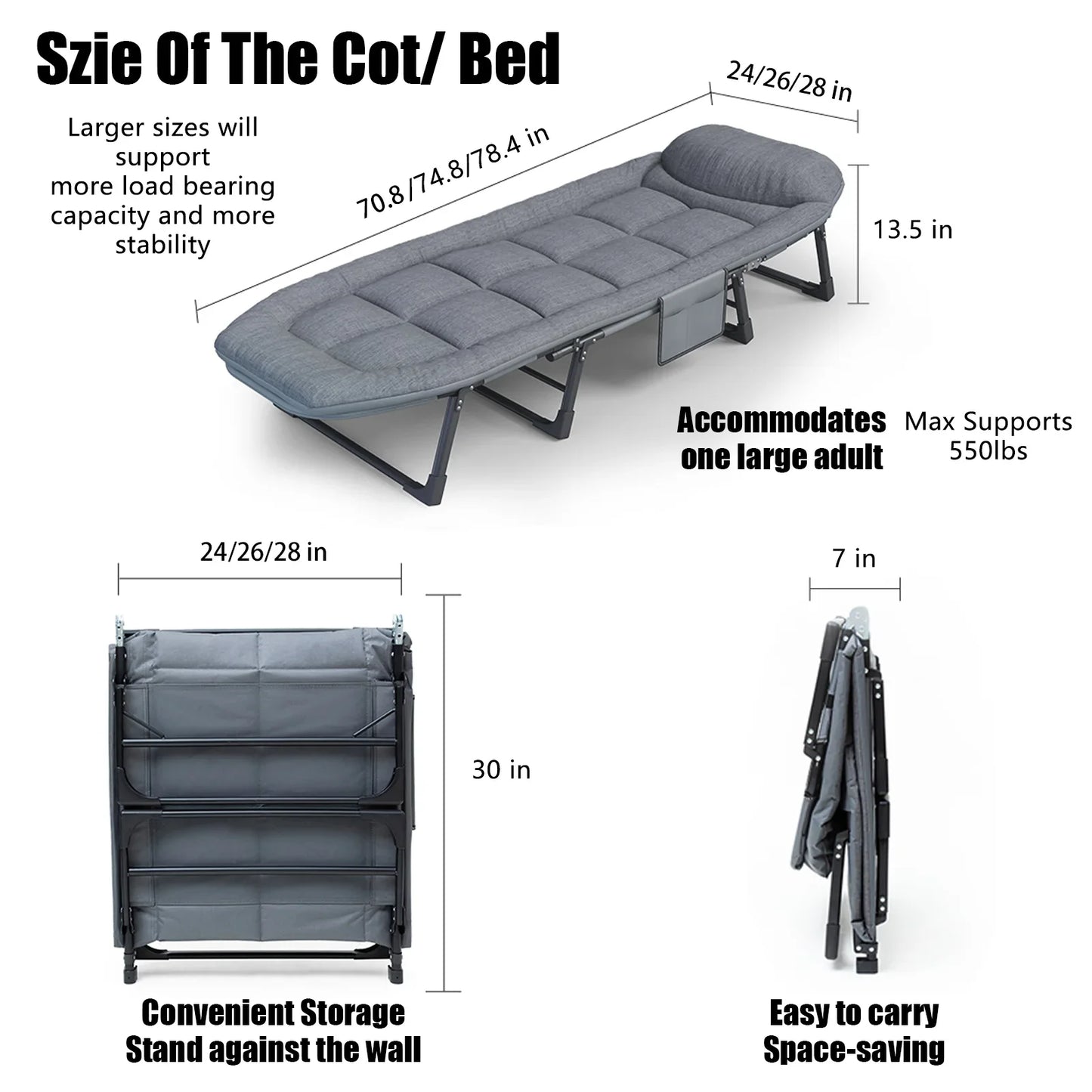 Folding Single Sofa Bed, Nap Lounge Chair