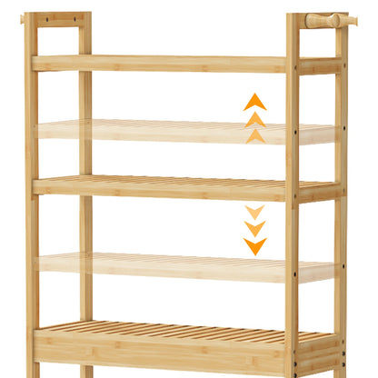 Bamboo 3-Layer Height Adjustable Shelf